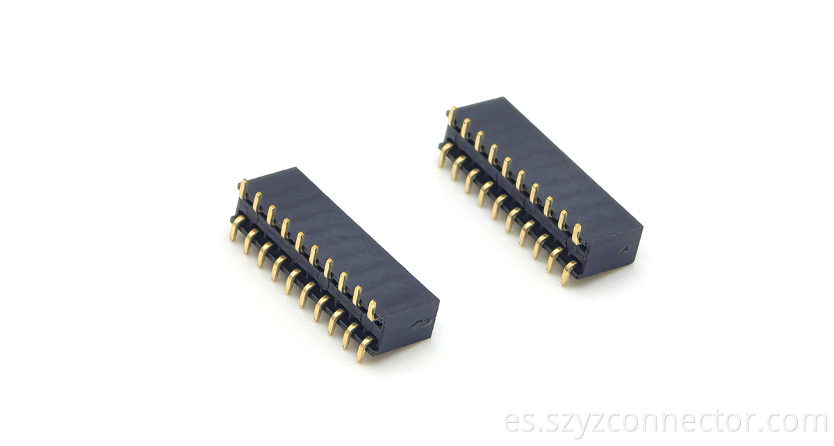 2.0mm Pitch Female header Connector Dual Row SMT H6.35mm Y-type 2*10P